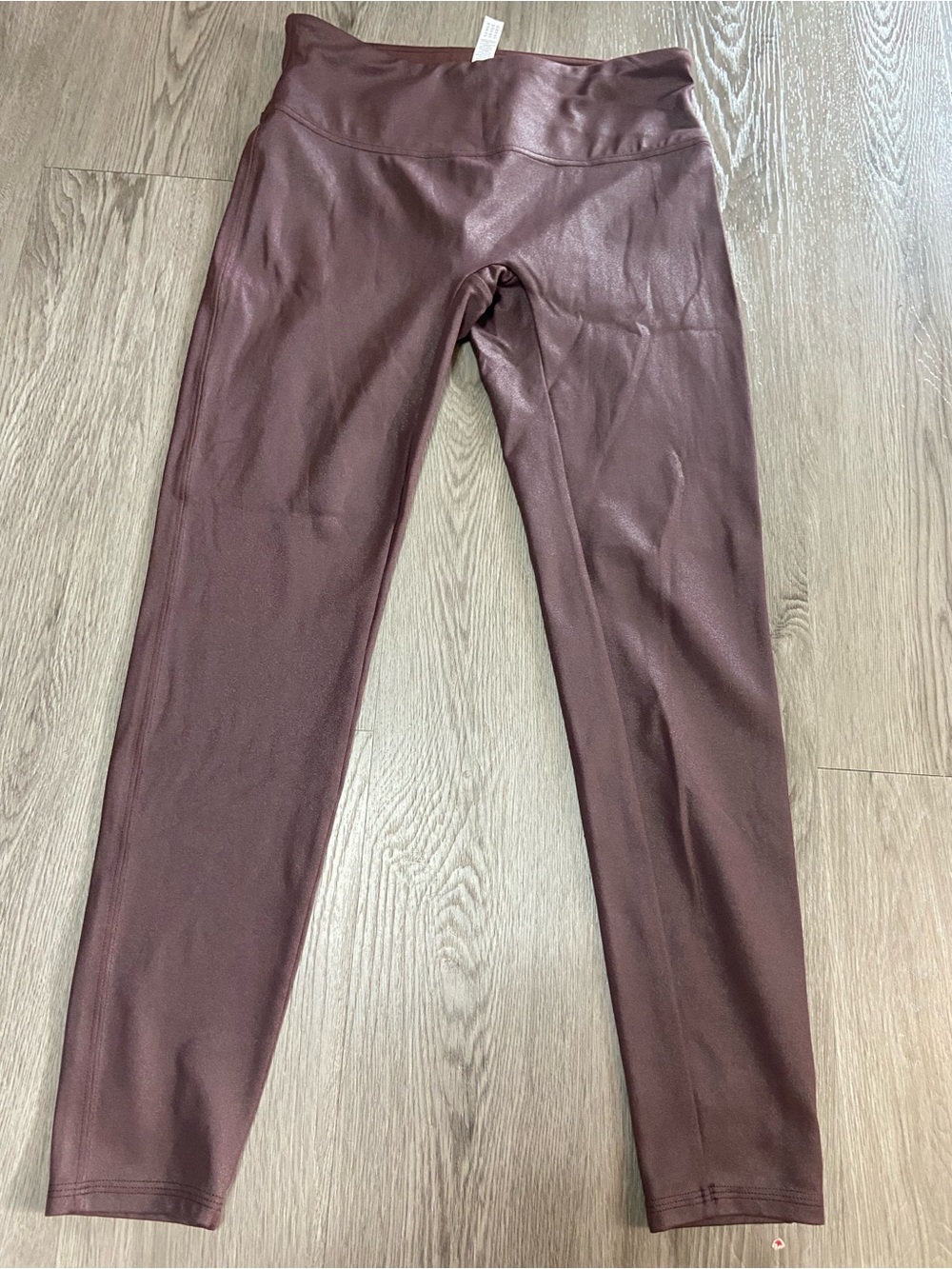 CRZ YOGA Metallic Brown Leggings No Front Seam